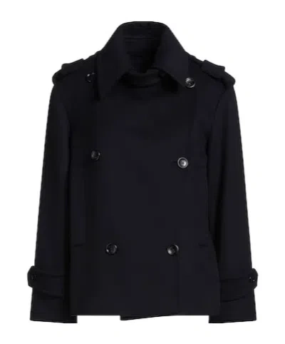 Max Mara Double-breasted Short Coat In Transparent