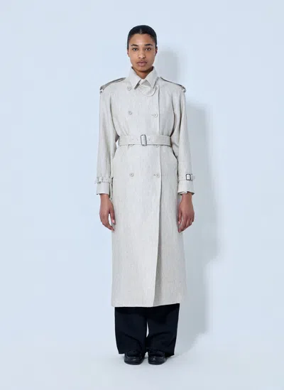 Max Mara Double-breasted Trench Coat In Neutral