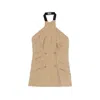 Max Mara Maxmara Mxsnuraghe Sleeveless Jacket In Wool And Silk Poplin In Brown