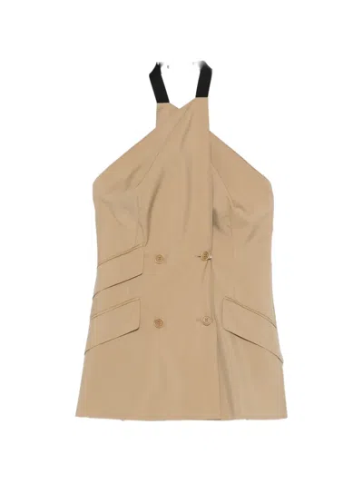 MAX MARA DOUBLE-BREASTED HALTERNECK WAISTCOAT