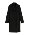 Max Mara Double-breasted Wool Blend Coat In Black