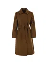 Max Mara Double-breasted Wool Coat In Brown