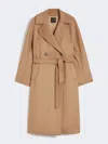 Max Mara Double-breasted Wool Coat In Camel