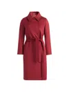 Max Mara Double-breasted Wool Coat In Burgundy