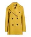Max Mara Double-breasted Wool Coat In Yellow