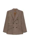 Max Mara Double-breasted Wool Jacket In Brown