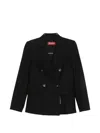 Max Mara Double-breasted Wool Jacket In Black