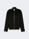 Max Mara Double-faced Pure Wool Bomber Jacket In Multi