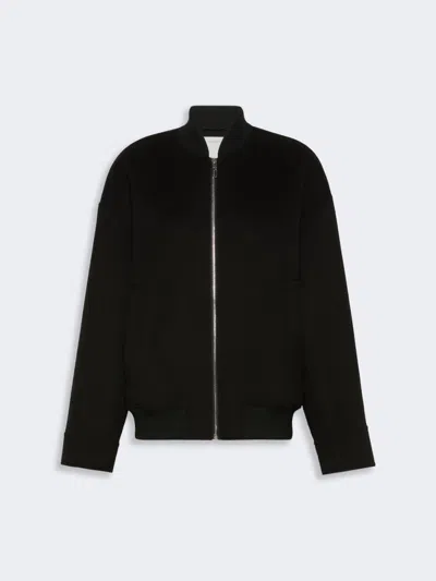 Max Mara Double-faced Pure Wool Bomber Jacket In Multi