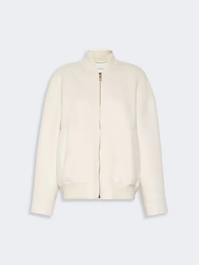 Max Mara Double-faced Pure Wool Bomber Jacket In Multi