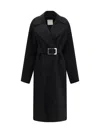 Max Mara Double-faced Wool Coat In Black