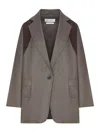 Max Mara Double-faced Wool Oversized Blazer In Gray