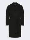 Max Mara Double-faced Wool Robe Coat In Black
