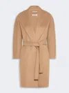 Max Mara Short Double-faced Wool Coat In Camel
