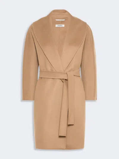 MAX MARA DOUBLE-FACED WOOL ROBE COAT