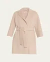 Max Mara Double-faced Wool Wrap Coat In Brown