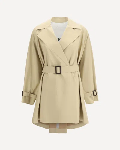 Max Mara Dovatta Short Trench Coat In Metallic