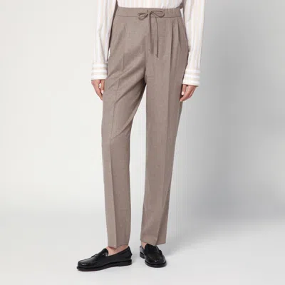 MAX MARA DOVE GREY CASHMERE TROUSERS
