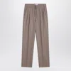Max Mara Dove Grey Cashmere Trousers In Brown