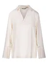 Max Mara Dover Silk Blend T-shirt In White