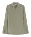 Max Mara Stretch Silk Cady Blouse In Multi