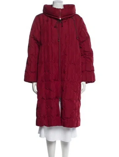 Pre-owned Max Mara Down Coat In Burgundy