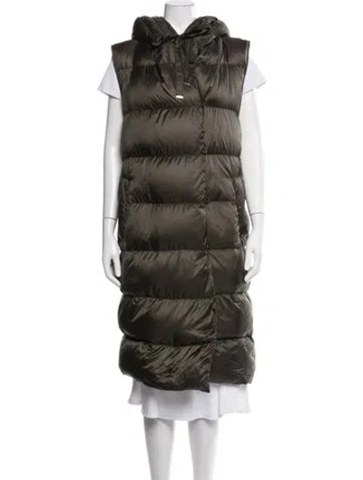Pre-owned Max Mara Down Coat In Green