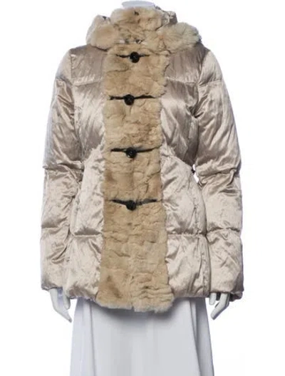 Pre-owned Max Mara Down Coat In Neutrals