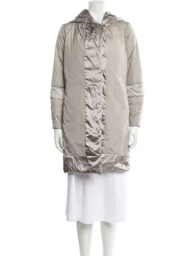 Pre-owned Max Mara Down Coat In Neutrals