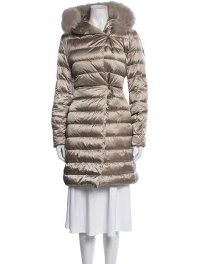 Pre-owned Max Mara Down Coat In Neutrals