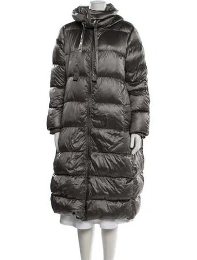 Pre-owned Max Mara Down Coat In Silver