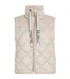 Max Mara Sleeveless Down Jacket In Beige