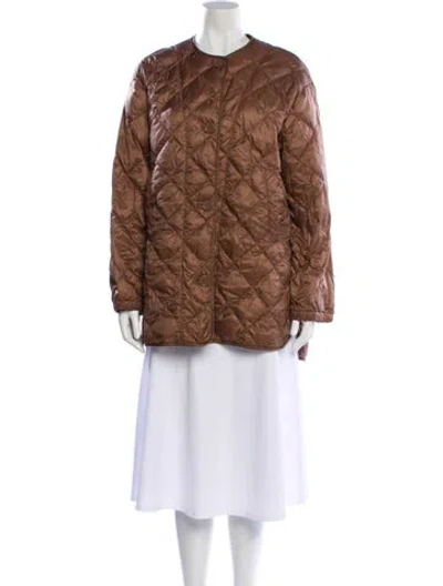 Pre-owned Max Mara Down Jacket In Brown