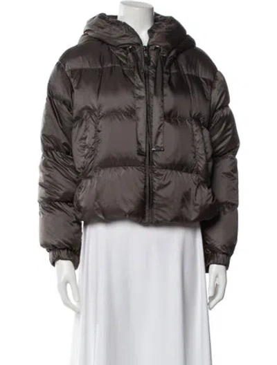 Pre-owned Max Mara Down Jacket In Gray