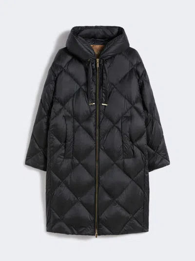 Max Mara Down Jacket In Iridescent Water-repellent Fabric In Black
