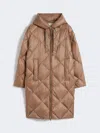 Max Mara Down Jacket In Iridescent Water-repellent Fabric In Brown