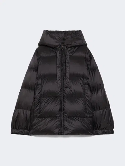 Max Mara Down Jacket In Water-repellent Canvas In Black