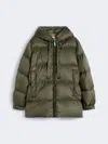 Max Mara Down Jacket In Water-repellent Canvas In Green