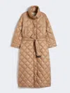 Max Mara Down Jacket In Water-repellent Quilted Fabric In Brown
