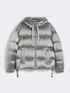 Max Mara Down Jacket In Water-repellent Technical Satin In Gray
