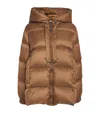 Max Mara Down Puffer Jacket In Beige