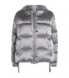 Max Mara Down Puffer Jacket In Gray