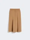 Max Mara Drap-effect Jersey Skirt In Brown