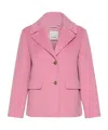 Max Mara Drap Wool Single-breasted Jacket - Pink In Pink
