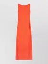 Max Mara Pianoforte Sleeveless Open-back Dress In Red
