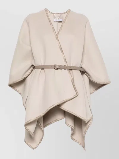 Max Mara Draped Belted Jacket Silk Nylon Blend
