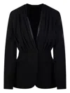 Max Mara Long Sleeve Casual Jacket In Black