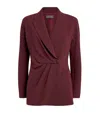 Max Mara Draped Blazer In Burgundy