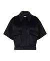 Max Mara Draped Boxy Cape In Blue