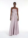 Max Mara Draped Bustier Dress In Mauve